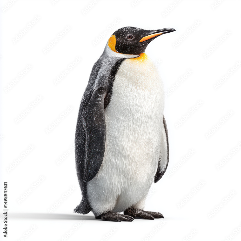 Obraz premium Majestic Emperor Penguin , isolated on white background png