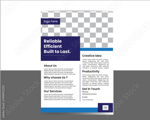 A 1 page A4  flyer design . it is a Business flyer ..mute color use for Business , corporate construction..
