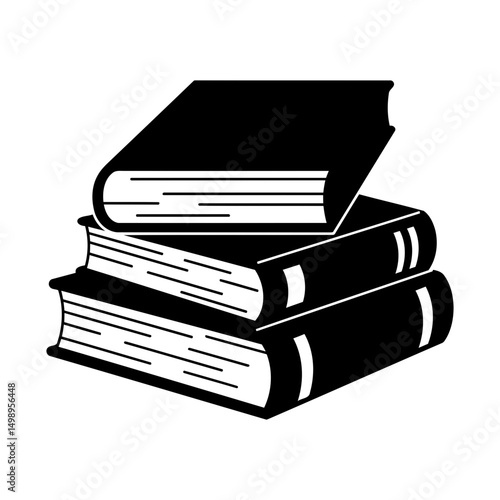 Stack of Books  A Simple Icon Representing Knowledge, Education, and Learning