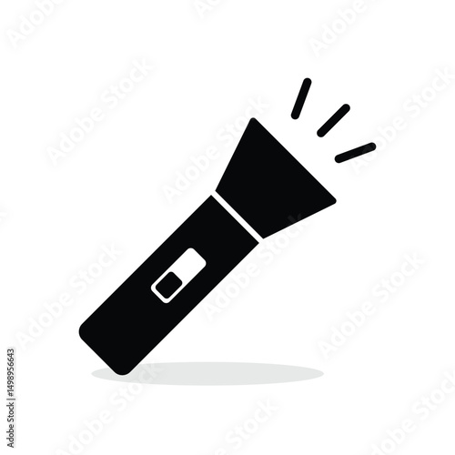 Flashlight icon electricity symbol isolated.