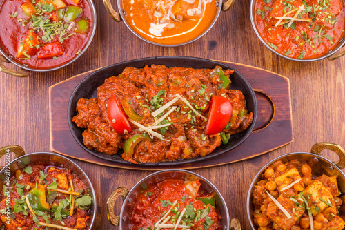 indian food in restaurant placed on the table Indian cuisine
