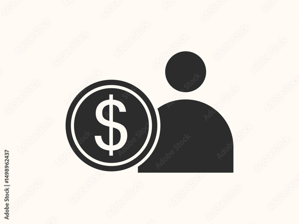 vector icon of a financial advisor in flat style vector icon of a financial advisor in flat style