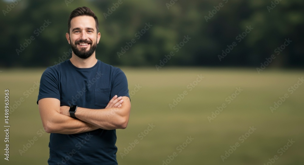Smiling man outdoors Smiling man outdoors