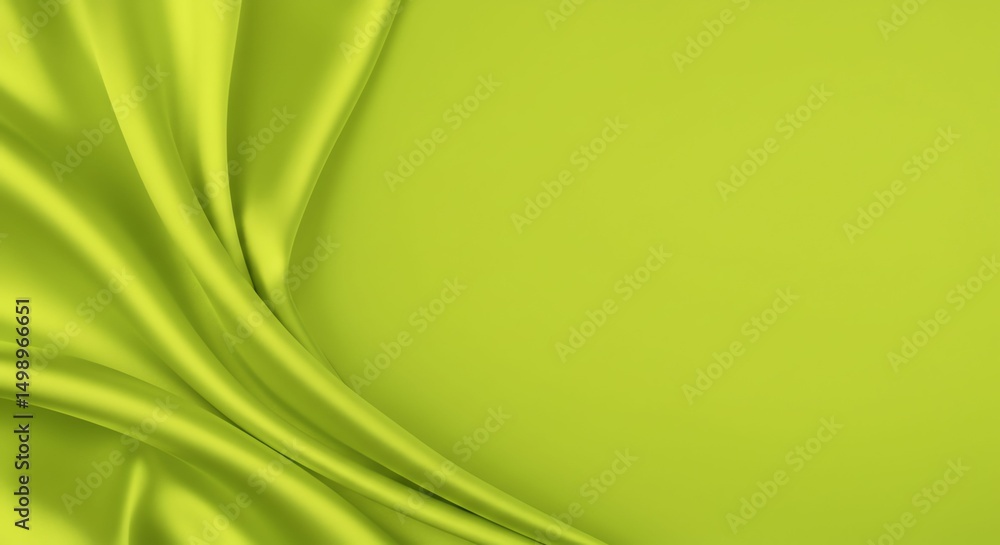 Obraz premium Green Silk Fabric Background
