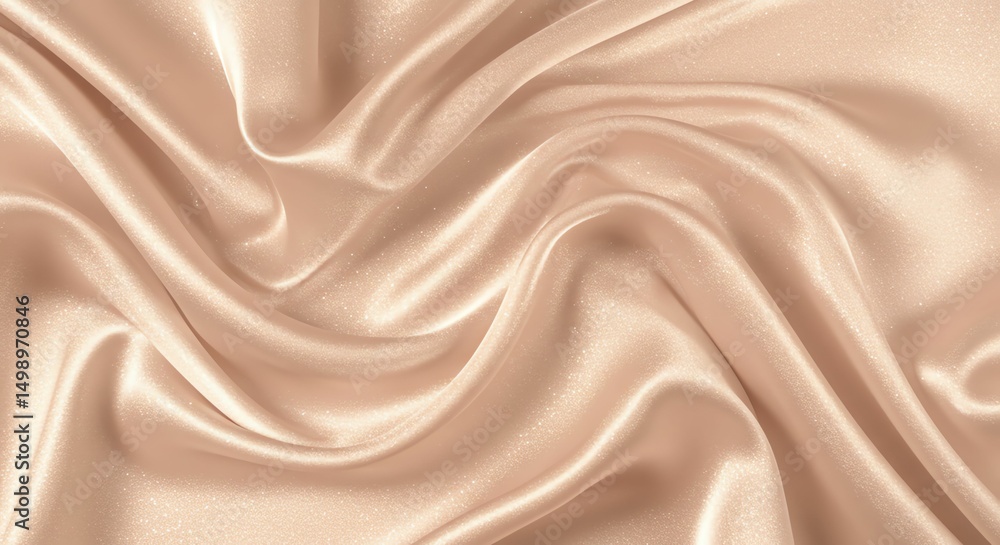 Fototapeta premium Beige Satin Fabric Texture Background