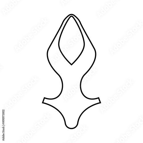 Swimsuit icon vector. Leotard illustration sign. Swimming suit symbol or logo.