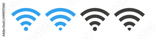 Set of wi-fi, cell, wireless, signal icon vector illustration