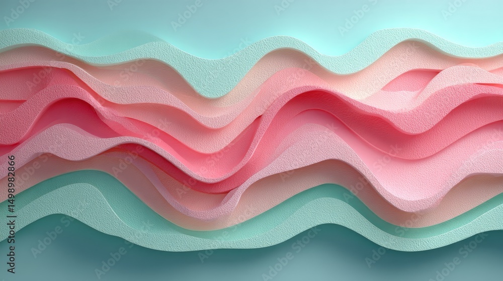 Abstract Pastel Paper Waves, Layered Design, Papercraft Background, Minimalist Art, Modern Decor Abstract Pastel Paper Waves, Layered Design, Papercraft Background, Minimalist Art, Modern Decor