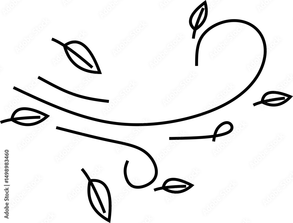 Obraz premium Wind with Leaf