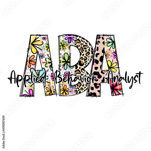 Colorful ABA Applied Behavior Analyst Design for Apparel