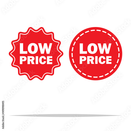 Low price label vector isolated illustration