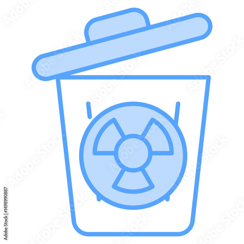 Hazardous Waste Blue Icon Element For Design