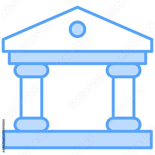 Municipal Blue Icon Element For Design