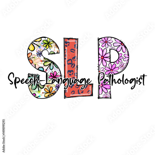 Colorful SLP Speech-Language Pathologist Design