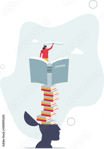 Lifelong learning and literature reading for education.Personal development and experience improvement with never stop learning mindset. character life .