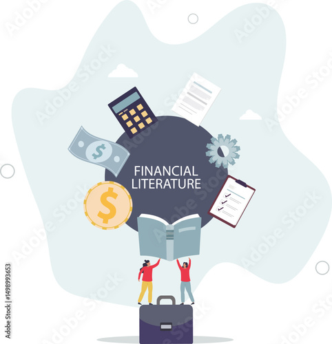 Financial literacy and education with learning from books. character life .