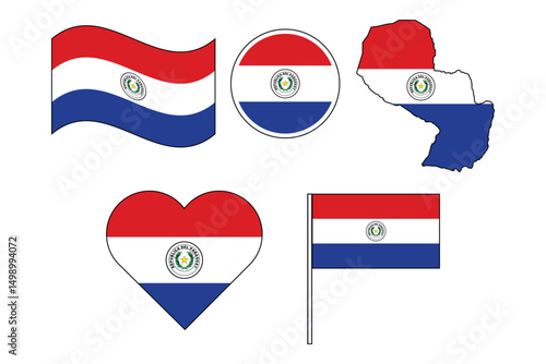 set of badges with flag of Paraguay vector illustration Free Download set of badges with flag of Paraguay vector illustration - GFXLoad