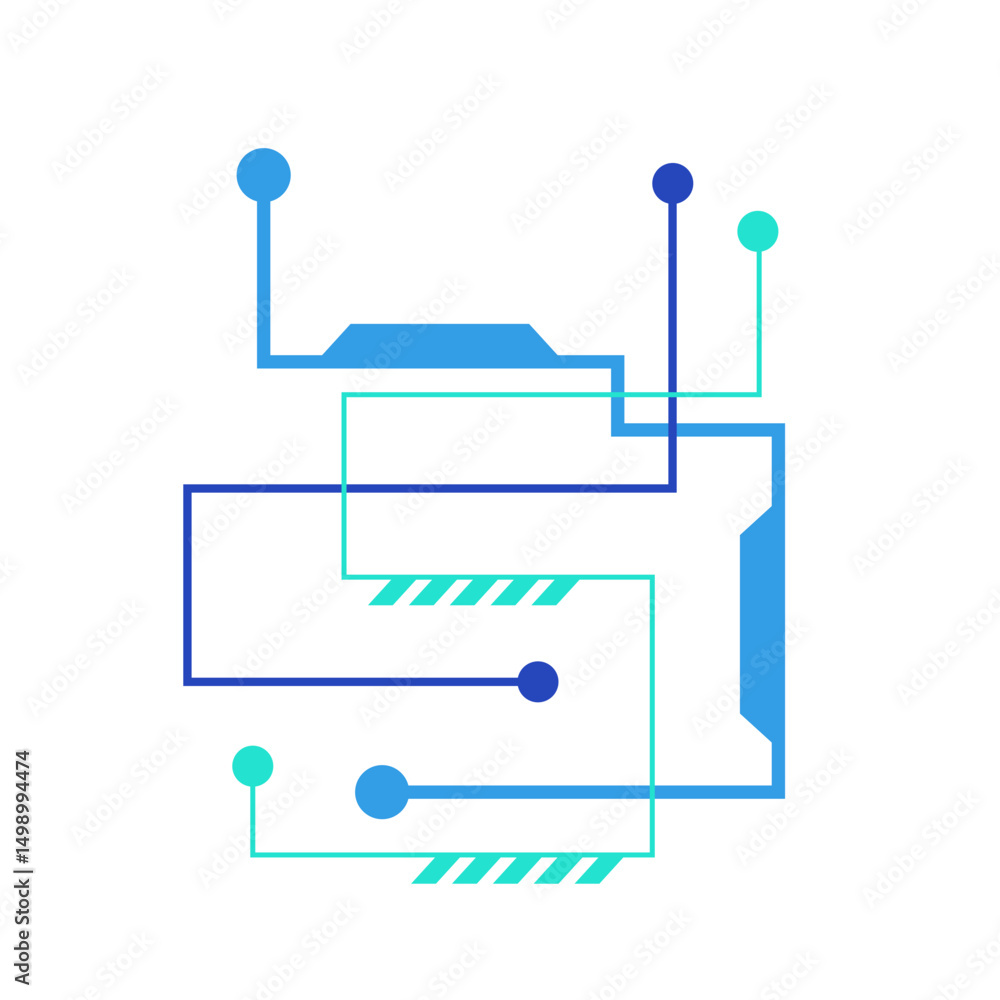 Fototapeta premium Abstract Circuit Board Technology Vector Graphic