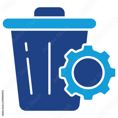Waste Management Dual Tone Icon Element For Design