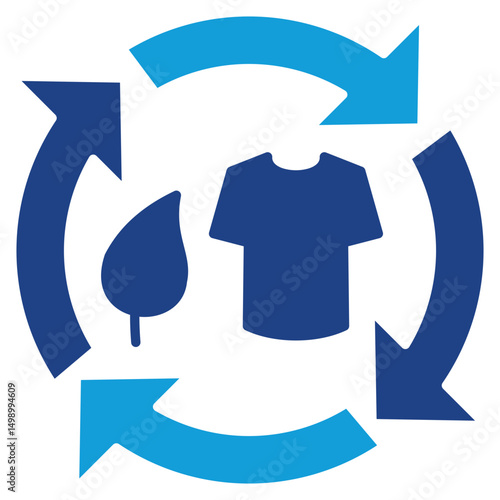 Circular Economy Dual Tone Icon Element For Design