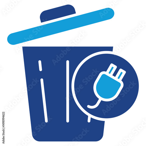 Electronic Waste Dual Tone Icon Element For Design