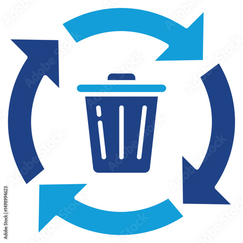 Waste Processing Dual Tone Icon Element For Design