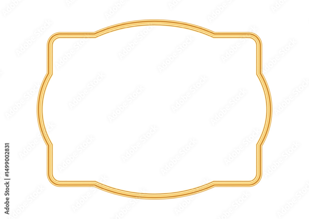 Luxury golden frame in oriental style. Islamic ornamental frame, arabesque border. Indian decorative element, morocco shapes for certificate, greeting card, decorative design. Vector illustration Luxury golden frame in oriental style. Islamic ornamental frame, arabesque border. Indian decorative element, morocco shapes for certificate, greeting card, decorative design. Vector illustration