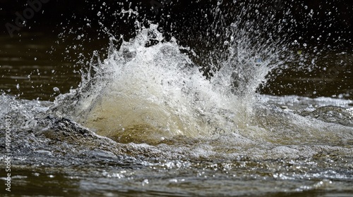 Wallpaper Mural Powerful water splash erupts from a submerged object. Torontodigital.ca