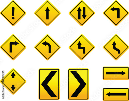 Road Sign Warning Icons Set Free Download Road Sign Warning Icons Set - GFXLoad