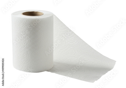 Roll of paper towels isolated on transparent background