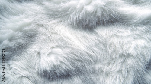 Arctic hare fur close-up, thick white winter coat, snowy tundra background