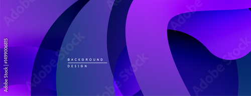 Abstract gradient background. Smooth curves, vibrant purple hues create modern design. Minimalist aesthetic, dynamic composition.