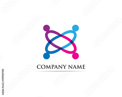 Unity people logo and symbol vector