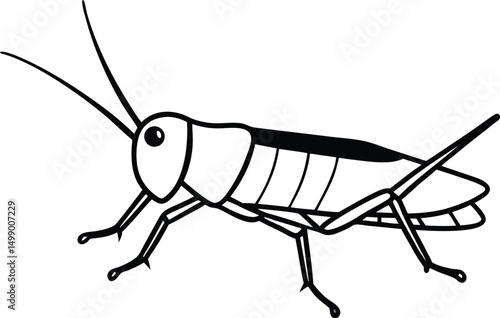 A locust line art 