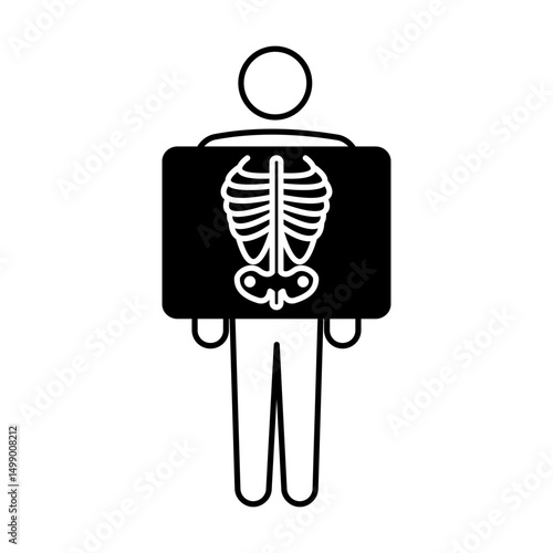 X-ray icon suitable for info graphics, websites and print media and  interfaces. Line vector icon.