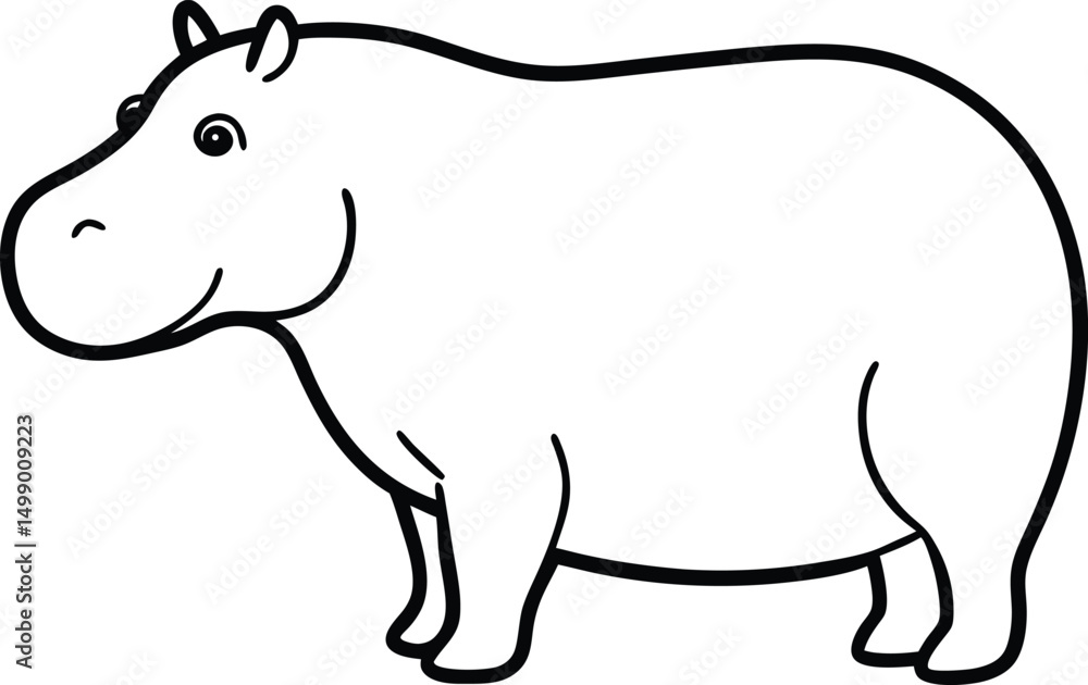 Black and white vector cartoon silhouette illustration of a cute isolated farm animal, a wild horse, cow, bull, pig, lamb, sheep, and cattle Black and white vector cartoon silhouette illustration of a cute isolated farm animal, a wild horse, cow, bull, pig, lamb, sheep, and cattle