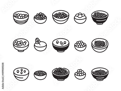 Minimalist Caviar Food Line Art Perfect for Food Projects