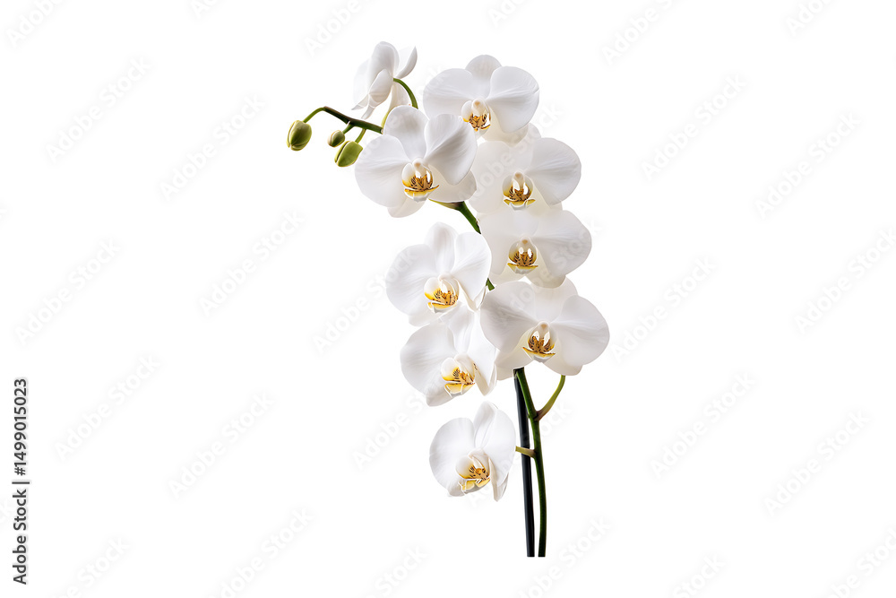 Obraz premium Phalaenopsis Orchid white isolated on transparent background