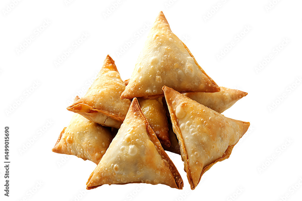 Pile of samosa isolated on transparent background Pile of samosa isolated on transparent background