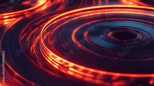 NFT music vinyl, glowing neon grooves, futuristic soundwaves, isolated on transparent background