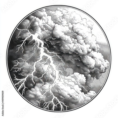 Stormy Sky Circle Art
