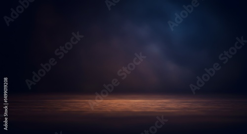 Dark Moody Background Smoky Atmosphere and Wooden Floor Texture