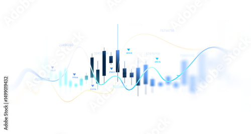 Transparent or png stock market investment trading graph growth.Trade business analytics graph and financial chart.	
