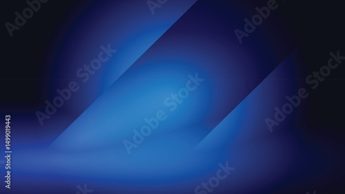 Abstract glow light and shade on gradient dark blue creative background. Vector illustration.