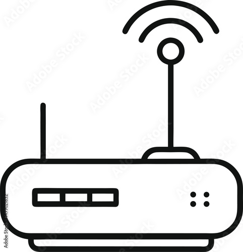 Wireless internet router icon for network connection technology
