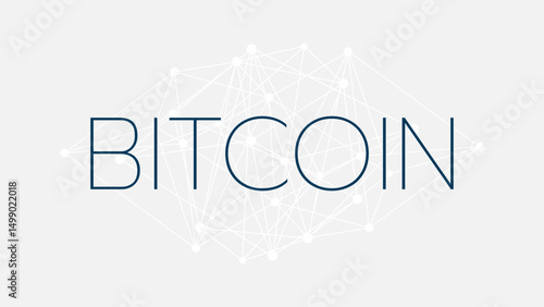 Bitcoin. Blockchain technology. Decentralization. Vector. Decentralized finance, business, cryptocurrency, digital global trade, payment, exchange. Network pattern, background