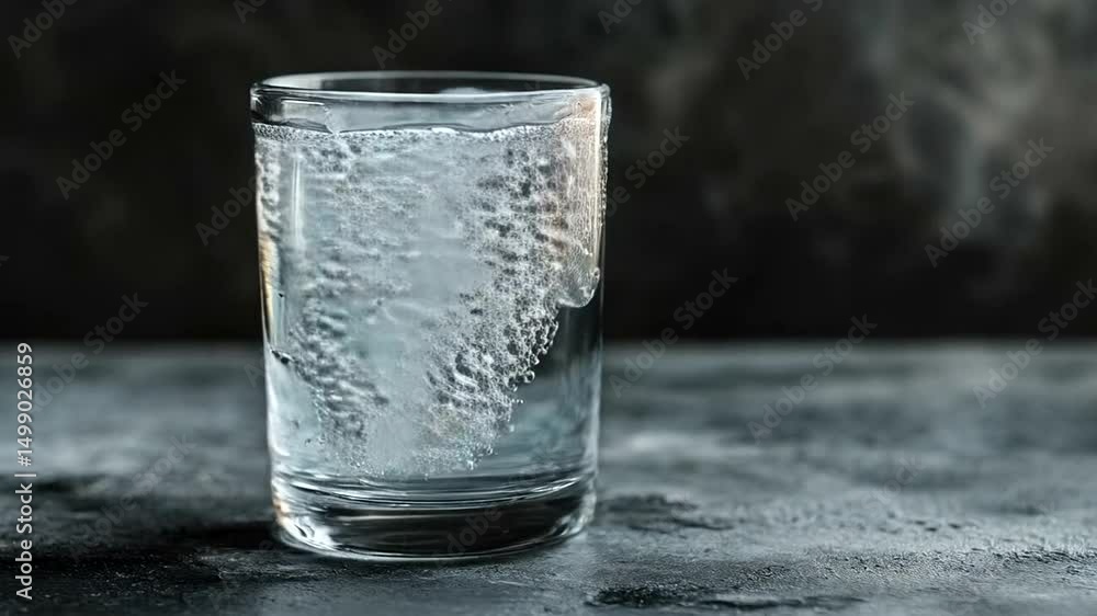 Glass of sparkling water Glass of sparkling water