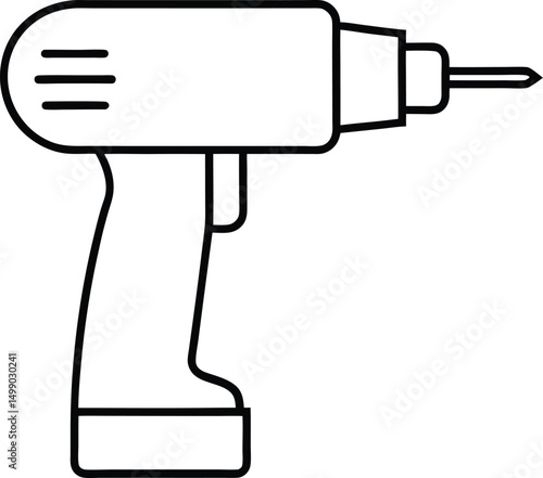 Electric drill icon Outline 
