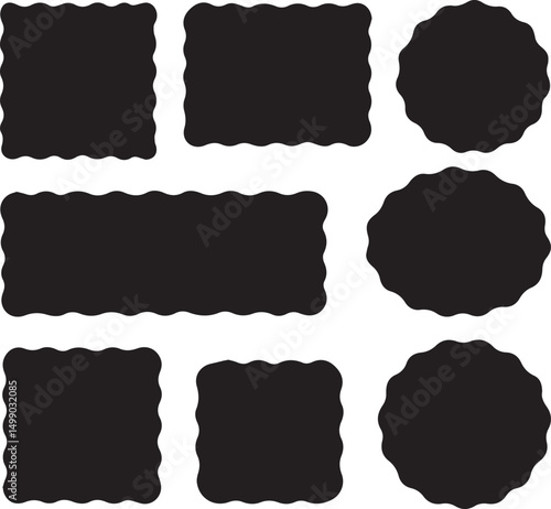 Vintage Badge Label Silhouettes Set – Blank Retro Insignia Vector Icons Collection