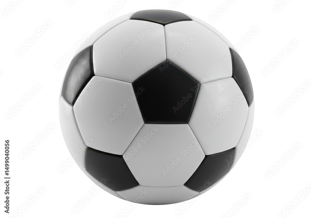 Soccer ball isolated on transparent background with classic pattern design Soccer ball isolated on transparent background with classic pattern design